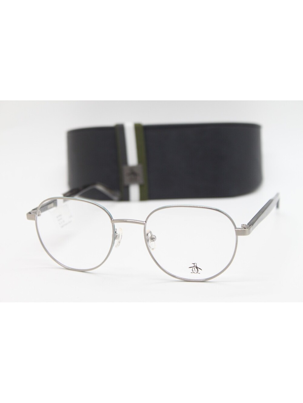 NEW PENGUIN THE PERKINS GM GUNMETAL AUTHENTIC EYEGLASSES W/CASE 50-18